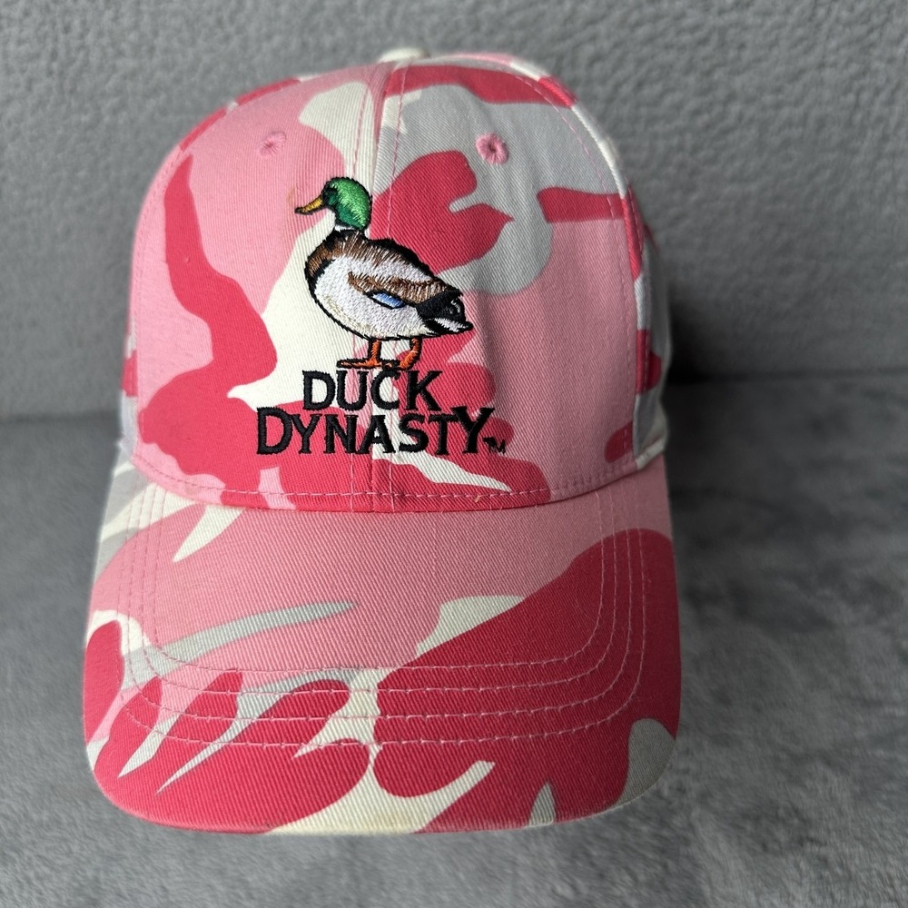 Duck Dynasty Hat Cap Strap Back Pink Camouflage Embroidered Mallard Mens TV Show